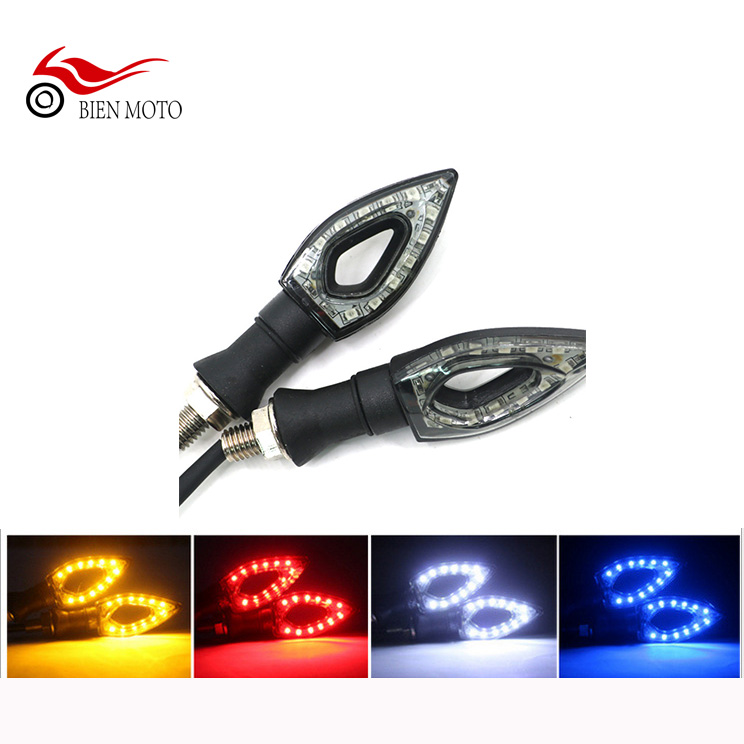 1 пара универсальная Светодиодная лампа указателя поворота освещение стрелка велосипед аксессуары мотоцикл указатель поворота мотоцикла потока сигнала поворота