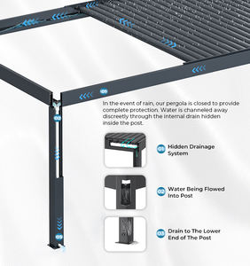 Porte pliante en aluminium pour balcon, verre trempé, ouverture horizontale, coupe-vent, design moderne - Product Image 6