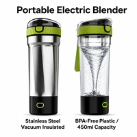 Bouteille shaker électrique en acier inoxydable 304, tasse auto-mélangeuse isolée sous vide, rechargeable par USB, mélangeur de protéines pour la maison et l'extérieur