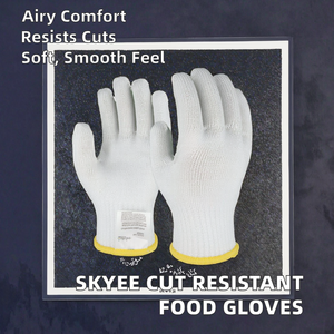 High Quality HPPE Food Grade Cut Resistant Breathable Flexible <b>Knit</b> Wrist Construction <b>Gloves</b> for Food Processing - Product Image 2