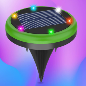 Outdoor Solar Wall Light Waterproof <strong>Garden</strong> <strong>Ground-mounted</strong> <strong>Lamp</strong> Round Petal Deck Fence <strong>Lamp</strong> Glowing <strong>Garden</strong> Landscape <strong>Lamp</strong> - Product Image 5