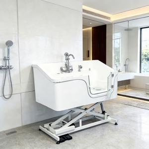 Bañera de Acrílico Ecológica PetFit para <span class=keywords><strong>Mascotas</strong></span>, con Funciones de <span class=keywords><strong>Spa</strong></span>, Masaje y Baño de Leche, Altura Ajustable, para Perros y Gatos - Product Image 4