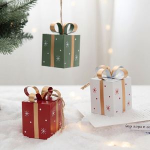 Nordic Iron Art Mini Gift Box Pendant Creative Tree Hanging Ornaments Colorful <b>Christmas</b> <b>Decorations</b> - Product Image 2