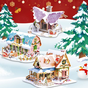 Certification officielle Chine Fabrication professionnelle Neige Maison de Noël Adolescents Défi Conte de Fées Puzzle 3D - Product Image 2