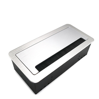 Prise de table multifonctionnelle Jiaxin, rabattable, universelle, en aluminium noir, pour bureau