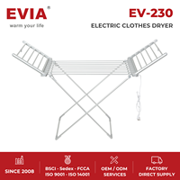 Séchoir à linge électrique domestique EVIA EV-230, séchoir à linge chauffé en aluminium