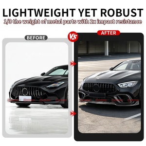 Lame avant en fibre de carbone style BB pour Mercedes AMG GT53 GT50, véritable séparateur de pare-chocs avant pré-imprégné, vente en gros - Product Image 3