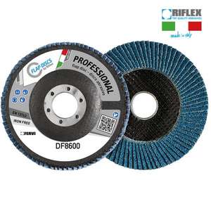 FERVI - DF8600.124 Disco de solapa plano profesional más grande en circonio platino-EAN 8012667296261 ABRASIVOS - Product Image 1