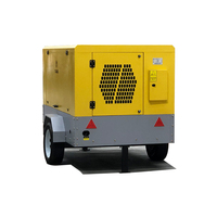 Compresseur d'air à vis portable, refroidi par air, lubrifié, entraîné par moteur diesel, 185 CFM, 7 bars, avec PLC pour marteau-piqueur - Meilleur prix