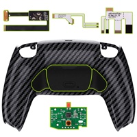 Kit de remappage EXtremeRate Graphite Carbon Fiber Rise 2.0 avec coque arrière et carte de remappage K1 K2 pour boutons arrière de manette PS5
