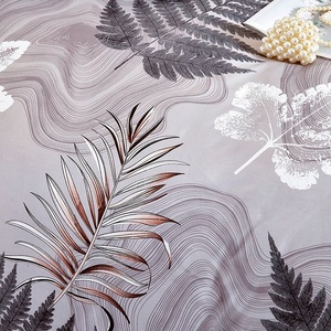 Juego de Ropa de Cama de 4 Piezas con Estampado Botánico Moderno, Funda de Edredón de Microfibra Suave con Cierre de Cremallera y Diseño Geométrico Reversible - Product Image 4