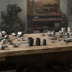 Jeu de clés à douille Fervi Impact, 3 pièces, métriques, à embout hexagonal - Product Image 3