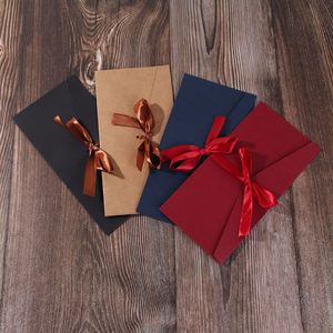 Boîte-cadeau en carton kraft brun écologique personnalisée, simple, pour mariage, avec ruban - Product Image 4
