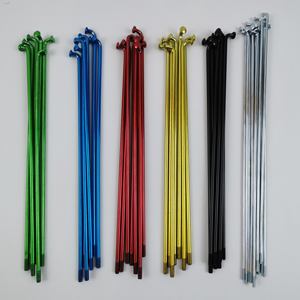 חישורי אופניים חדשים צבעוניים 14G מעוותים בצורת גל, מצופים כרום מגולוון, חישורי אופני הרים עם ניפל - Product Image 2