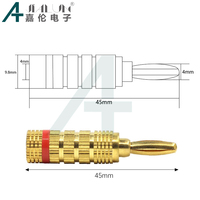 JIALUN Monster Fiche banane 4mm pour Nakamichi Boulon fileté non isolé pour connecteurs plaqués or