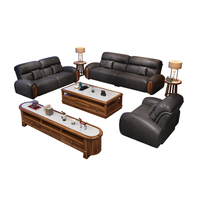 Neues chinesisches Uginwood-Leders ofa High-End-Wohnzimmer Moderne einfache Villa Luxus First Layer Rindsleder-Sofa-Kombination