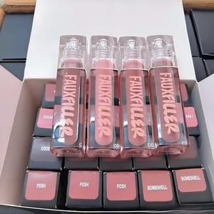 Brillo Labial Vegano Original al <span class=keywords><strong>por</strong></span> <span class=keywords><strong>Mayor</strong></span>, Brillo Labial Falso, Voluminizador de Labios, Larga Duración, Brillante, Nude, Hidratante - Product Image 4