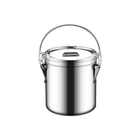 Conteneur de stockage de grande capacité, en acier inoxydable extra-épais, design minimaliste moderne, étanche à l'air, anti-insectes, anti-humidité