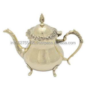 ชุดเครื่องครัวโลหะทองแดงทำจากทองเหลือง1L สไตล์อาหรับหรูหราสำหรับดื่มกาแฟชากาแฟชาที่บ้าน - Product Image 5