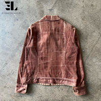 LARSUR Veste en velours côtelé lourd délavé personnalisé avec plusieurs poches Shacket Work Wear Worker Hunting Kore Coat Overshirt