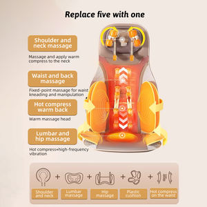 2025 nuevo amasado eléctrico Relax Shiatsu luz roja calefacción cuerpo completo Silla de masaje vibratorio cojín de asiento de coche para el hogar - Product Image 5