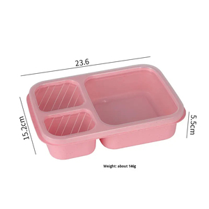 Boîte à lunch pour étudiants à trois compartiments, adaptée au micro-ondes et aux voyages en plein air, idéale pour le stockage des repas en cantine. - Product Image 6