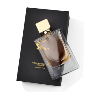 50ml popolare design semplice fornito pesante bottiglia di profumo a base spessa rettangolare quadrato vuoto vetro parfum contenitore bottiglia