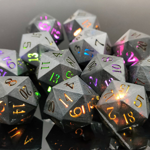 Ánh sáng lên con xúc xắc DVD phát sáng xúc xắc 7 cái <span class=keywords><strong>LED</strong></span> điện tử với hộp sạc ngục tối và con rồng xúc xắc đa diện - Product Image 3