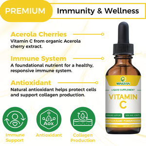 Gotas Líquidas Orales de Vitamina C, Extracto de Acerola, Antioxidante, Refuerzo Inmunológico, Estimulante de Colágeno, Vitaminas para la Piel, Suplementos para Adultos - Product Image 3