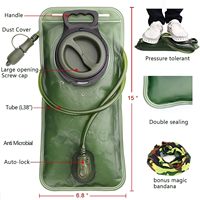 Tas Ransel Hiking Nylon 1.5-5L Camp and Climb, Kantong Air Bebas BPA, Anti Bocor, Ramah Lingkungan, untuk Camping, Bersepeda, Lari, dan Hidrasi