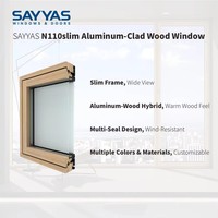 Ventana Acústica Insonorizada de Aluminio Fija para Hogar de Lujo, Oficina, Hotel, Baño, Dormitorio - Diseño Moderno Sayyas Windows N110slim