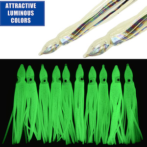 Newbility 12-15 تنورة ملونة استبدال الحبار الأخطبوط إغراء الصيد طعم بيوني الطعم مقياس تألق اصطناعي - Product Image 4