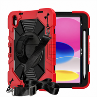 Nouvelle arrivée, étui antichoc en silicone renforcé pour PC, voyage en famille avec béquille rotative à 360 degrés pour iPad 10e génération 2022/11e génération 2025