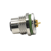 Conector de montaje en Panel M12 tipo DIN IP67 resistente al agua 5/8/12/4 pines bloqueo frontal/trasero macho hembra receptáculo soldadura/PCB Compatible