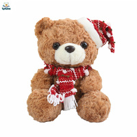 Boneka Plush Kualitas Tinggi Custom, Boneka Plush Kreatif, Boneka Teddy Natal, Syal Lucu, Boneka Natal Grosir, Boneka Plush Custom