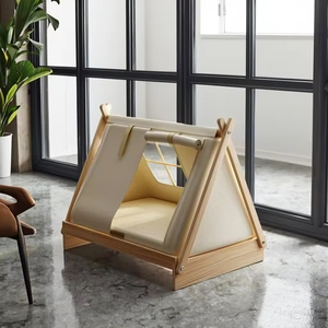 Ganzjährig Massivholz Katze Hunde bett Beruhigendes Zelt Wasch bar Einfache Installation Demontieren Sie Haustier möbel - Product Image 5