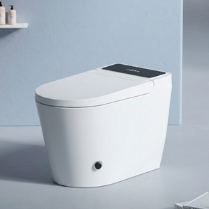 WC intelligent de luxe pour femme, bidet intelligent à poser au sol, économie d'eau avec chasse d'eau à arrêt automatique, équipement sanitaire intelligent - Product Image 2