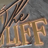 Letrero Metálico Retroiluminado Personalizado para Negocios, Letreros LED Iluminados en 3D, Letras de Canal, Luz para Exteriores, Logotipo de Pared, Letreros LED