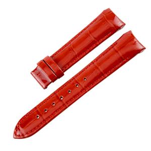 Correa de reloj de cuero genuino de lujo 18mm patrón de cocodrilo brillante encerado para <span class=keywords><strong>Tissot</strong></span> PRX Correa T035 - Product Image 5