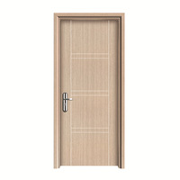Usine de portes WPC en Chine, portes intérieures de chambre à coucher 100% étanches en PVC/ABS/WPC avec cadre de porte