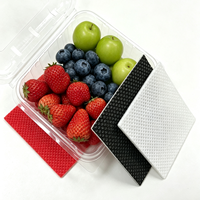 Alas Buah Sekali Pakai Airlaid Soaker Pads Food Grade Case Liner Mengurangi Tumpahan Sari Buah untuk Rantai Dingin Ceri, Raspberry, Blueberry
