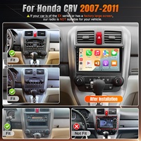 Reproductor Estéreo para Auto MP5 de 9 Pulgadas para Honda CRV 2007-2011, Carplay Inalámbrico, Linux, Control por Voz, Navegación, Pantalla Táctil