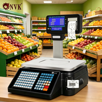 Balance d'impression de codes-barres NVK TM-A21, capacité 30 kg, double écran LCD, impression d'étiquettes thermiques et de reçus, balance numérique de prix, ABS OEM/ODM