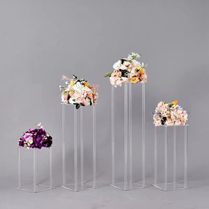 <span class=keywords><strong>Centrotavola</strong></span> per Matrimoni Vasi in Acrilico Quadrati Geometrici Alti Supporti per <span class=keywords><strong>Fiori</strong></span> per Decorazioni da Tavola per Feste - Product Image 3