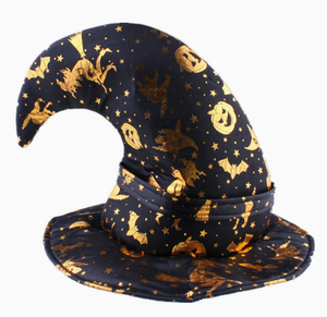 Halloween đạo cụ Đảng Nguồn cung cấp mới màu đen kim loại khóa Phù Thủy Mũ cosplay bên tua Phù Thủy mũ - Product Image 1