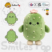Boneka Kaktus Custom Lucu, Boneka Tanaman Isi Dakron, Maskot Plush Lembut, Pereda Stres, Bordir, Plush Panjang untuk Promosi Bisnis