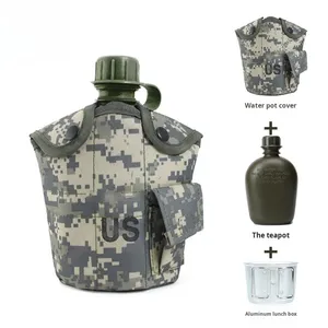 Groothandel 1l Tactische Kantine Bpa Gratis Grote Capaciteit Outdoor Fles Camouflage Ontwerp Kamperen Noodparaatheid Toepasbaar - Product Image 4