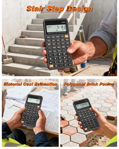 Calculatrice avancée de mathématiques de construction en pieds, pouces et fractions pour architectes, ingénieurs, entrepreneurs, estimateurs et charpentiers - Product Image 3