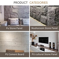 Dalles murales en pierre artificielle PU de haute qualité, panneaux muraux en faux pierre pour la décoration de la maison