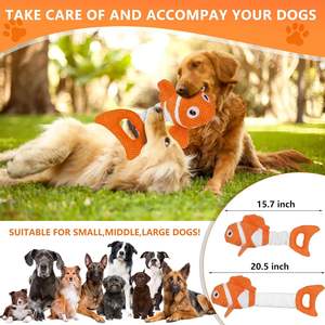 Clownvis Piepend Gerimpeld Geluid Hond Knuffel Groothandel Interactief Geluid Pluche Kauwspeelgoed Voor Huisdieren - Product Image 5